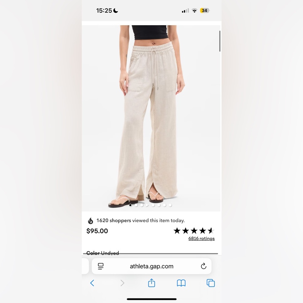 Athleta Retreat Linen Pant